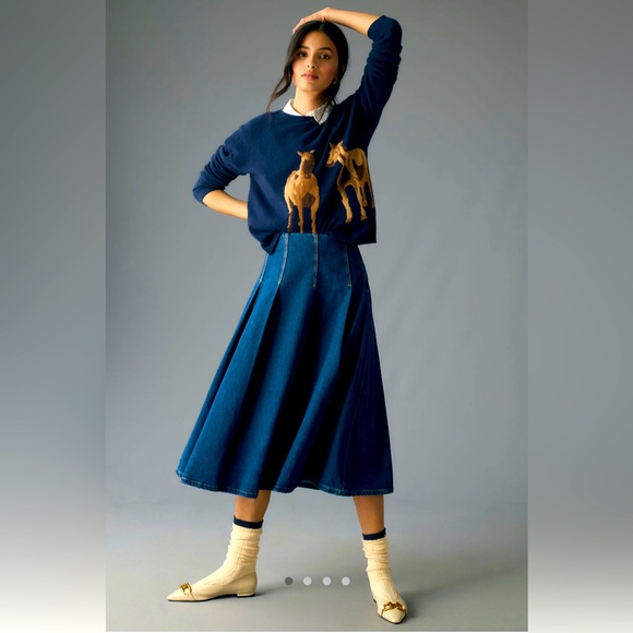 Maeve NWT Cashmere Intarsia Sweater - Picture 3 of 7